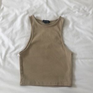 Beige Glassons Racer Rib Tank